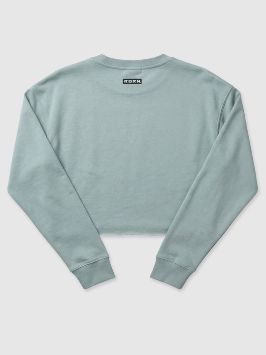 AirFleece™ Crop Crew - Mint Silver