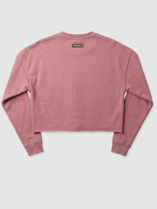 AirFleece™ Crop Crew - Rose Gold Pink