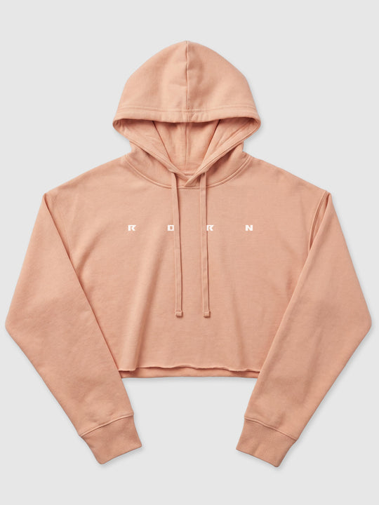 SoftFleece™ Crop Hoodie - Peach
