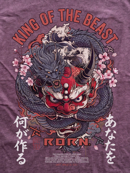 King of the Beast Graphic Tee - Purple Lightweight Tee