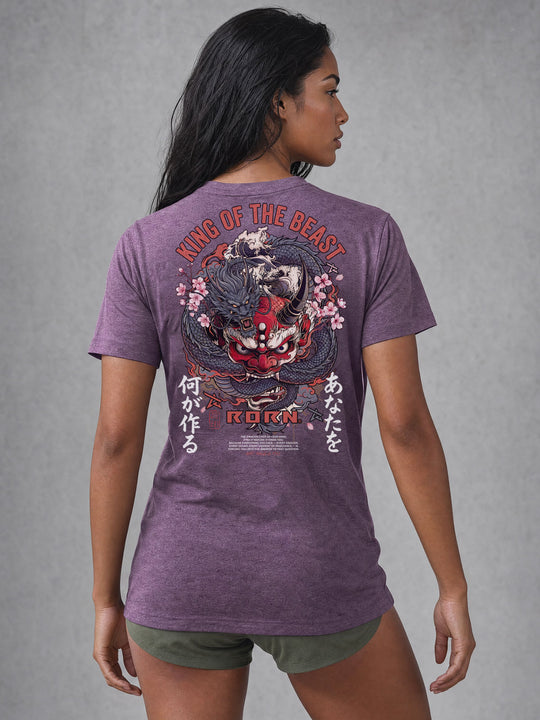 King of the Beast Graphic Tee - Purple Lightweight Tee