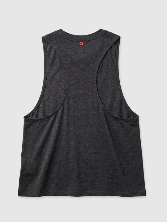 Dark Grey Racerback Crop Tank