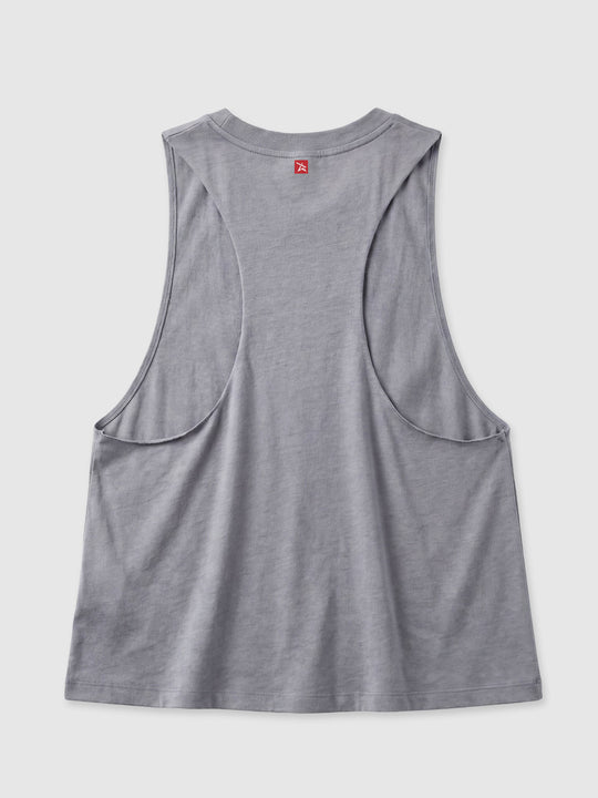 Heather Grey Racerback Crop Tank
