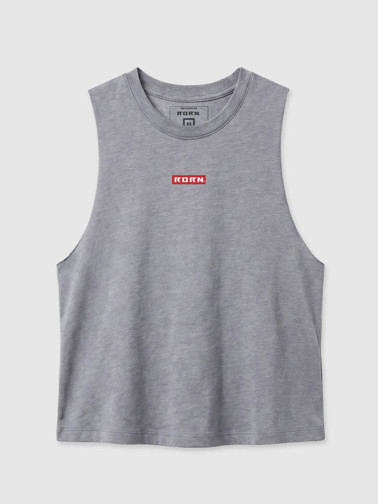 Heather Grey Racerback Crop Tank
