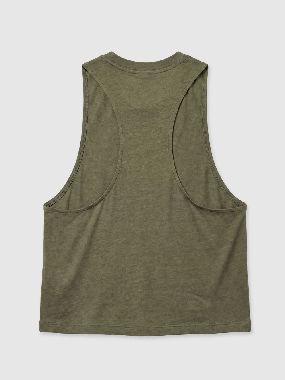 Olive Racerback Crop Tank