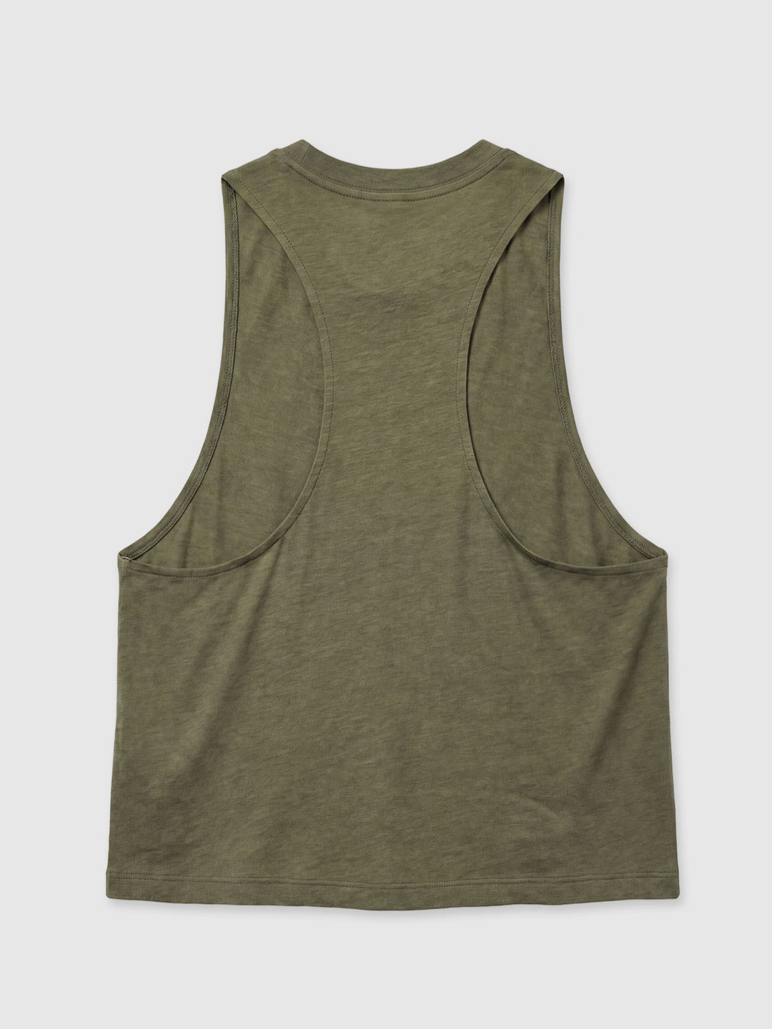 Olive Racerback Crop Tank