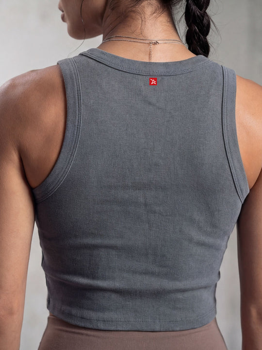 Rib Racer Tank - Slate Blue