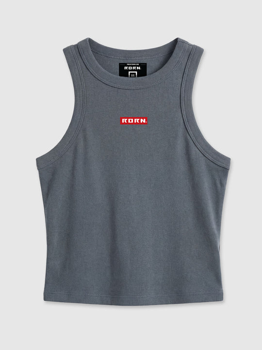 Rib Racer Tank - Slate Blue