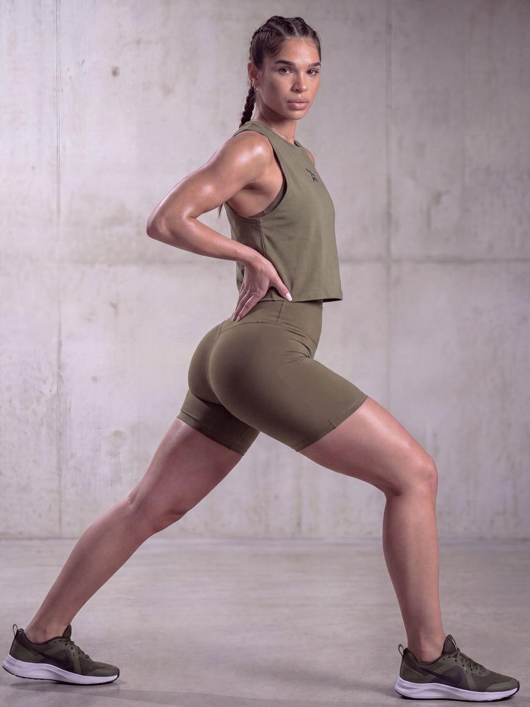 SilkForce™ Active Shorts - Army Green