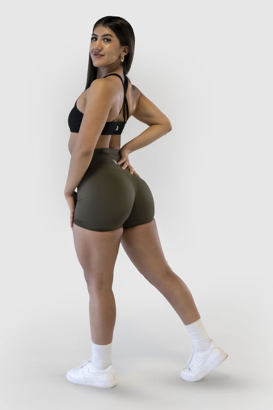 Women's Active Shorts - Army Green