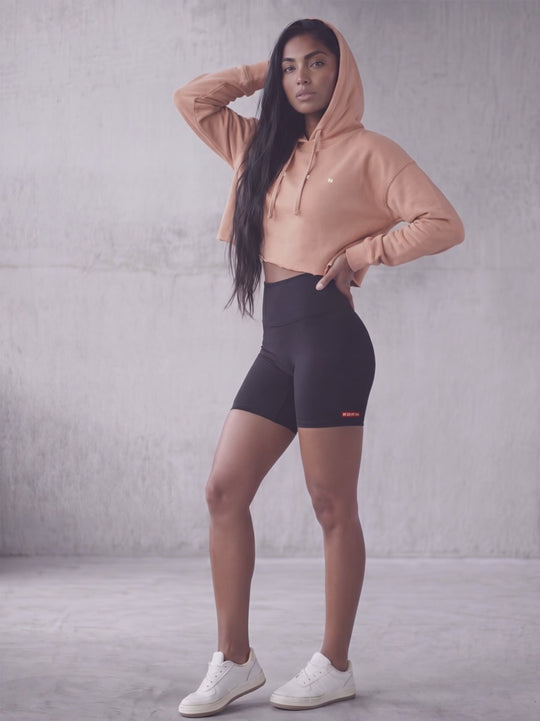 SoftFleece™ Crop Hoodie - Peach
